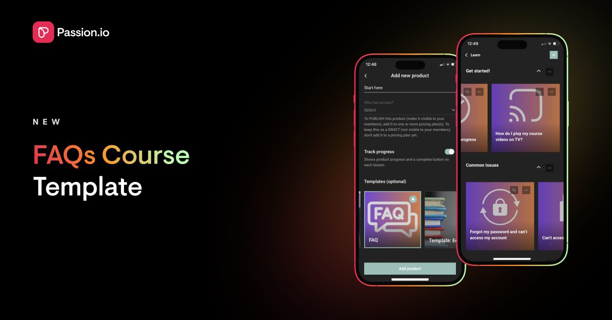 ⏳ FAQs course template