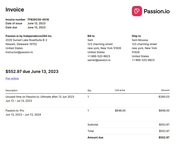 Accessing Your Passion.io Invoices and Receipts