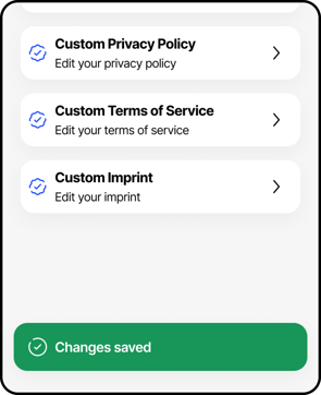 Privacy Options - changes saved